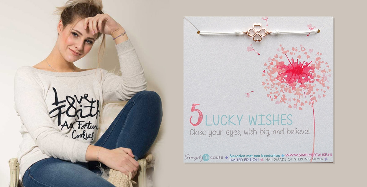 Simply Because sieraad: klavertje 4