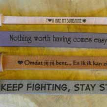 Dames armband leer met quote