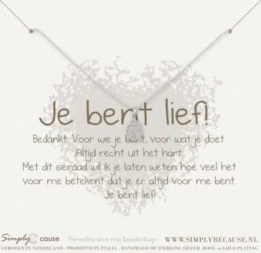 Je bent lief! Ketting