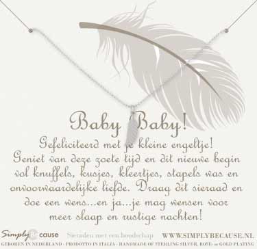 ketting baby baby bedel veertje