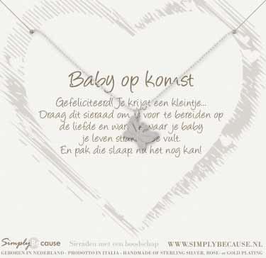 ketting vlinder baby op komst